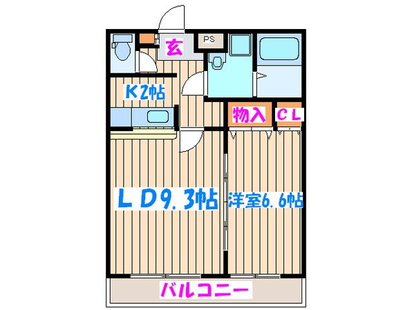 白萩ハイツの物件間取画像